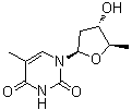 structure of CAS# 3458-14-8, 2',5'-二脱氧-5-甲基尿苷