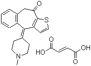 structure of CAS# 34580-14-8, 富马酸酮替芬