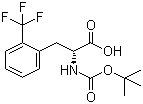 structure of CAS# 346694-78-8, N-叔丁氧羰基-D-2-三氟甲基苯丙氨酸