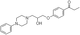 CAS # 34675-77-9, Centpropazine, 1-{4-[2-Hydroxy-3-(4-phenyl-1-piperazinyl)propoxy]phenyl}-1-propanone