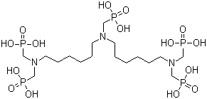 structure of CAS# 34690-00-1, 二己烯三胺五甲叉膦酸