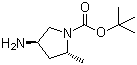 CAS 登录号：348165-63-9, 4-氨基-2-甲基-1-(2R,4R)-吡咯烷羧酸叔丁酯
