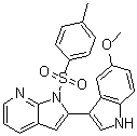 CAS # 348640-18-6, 2-(5-Methoxy-1H-indol-3-yl)-1-(toluene-4-sulfonyl)-1H-pyrrolo[2,3-b]pyridine