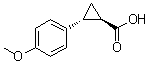 CAS # 34919-28-3, trans-2-(4-Methoxyphenyl)cyclopropanecarboxylic acid, rel-(1R,2R)-2-(4-Methoxyphenyl)cyclopropanecarboxylic acid
