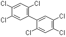 structure of CAS# 35065-27-1, 2,2',4,4',5,5'-六氯-1,1'-联苯