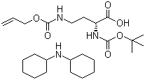 structure of CAS# 350820-59-6, N-叔丁氧羰基-N'-烯丙氧基羰基-D-2,4-二氨基丁酸二环己胺盐