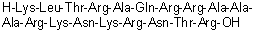 CAS # 350829-61-7, L-Lysyl-L-leucyl-L-threonyl-L-arginyl-L-alanyl-L-glutaminyl-L-arginyl-L-arginyl-L-alanyl-L-alanyl-L-alanyl-L-arginyl-L-lysyl-L-asparaginyl-L-lysyl-L-arginyl-L-asparaginyl-L-threonyl-L-arginine
