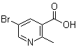 structure of CAS# 351003-02-6, 5-溴-2-甲基-3-吡啶羧酸