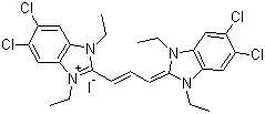 CAS # 3520-43-2 (47729-63-5), 5,5',6,6'-Tetrachloro-1,1',3,3'-tetraethylbenzimidazolocarbocyanine iodide, JC-1
