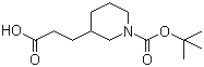 structure of CAS# 352004-58-1, N-Boc-3-piperidinepropionic acid