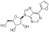 structure of CAS# 352025-81-1, 6-(2-呋喃基)-9-beta-D-呋喃核糖基-9H-嘌呤