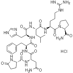 CAS # 352280-38-7, 5-Oxo-L-prolyl-L-asparaginyl-L-phenylalanyl-L-histidyl-L-leucyl-L-arginyl-L-prolinamide monohydrochloride