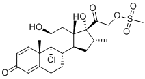 structure of CAS# 352315-75-4, 伊科米松 21-甲磺酸酯
