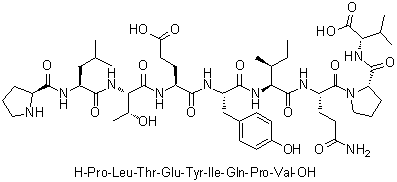 CAS 登录号：352428-04-7, L-脯氨酰-L-亮氨酰-L-苏氨酰-L-alpha-谷氨酰-L-酪氨酰-L-异亮氨酰-L-谷氨酰胺酰-L-脯氨酰-L-缬氨酸
