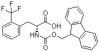 structure of CAS# 352523-15-0, N-[芴甲氧羰基]-2-(三氟甲基)-D-苯丙氨酸