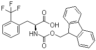 structure of CAS# 352523-16-1, N-[芴甲氧羰基]-2-(三氟甲基)-L-苯丙氨酸