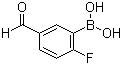 structure of CAS# 352534-79-3, 2-氟-5-醛基苯硼酸
