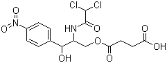 CAS # 3544-94-3, Chloramphenicol hemisuccinate, 4-[2-[(2,2-Dichloroacetyl)amino]-3-hydroxy-3-(4-nitrophenyl)propoxy]-4-oxobutanoic acid