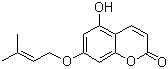 CAS # 35590-40-0, Anisocoumarin B, 5-Hydroxy-7-isopentenyloxycoumarin, 5-Hydroxy-7-[(3-methyl-2-buten-1-yl)oxy]-2H-1-benzopyran-2-one