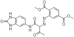 CAS 登录号：35636-63-6, 颜料黄 175, 2-[[1-[[(2,3-二氢-2-氧代-1H-苯并咪唑-5-基)氨基]羰基]-2-氧代丙基]偶氮]-1,4-苯二甲酸二甲酯