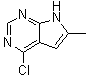structure of CAS# 35808-68-5, 4-氯-6-甲基-7H-吡咯并[2,3-d]嘧啶