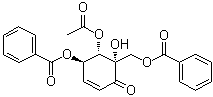 structure of CAS# 358748-29-5, (4R,5S,6S)-5-(乙酰氧基)-4-(苯甲酰氧基)-6-[(苯甲酰氧基)甲基]-6-羟基-2-环己烯-1-酮