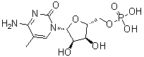 structure of CAS# 3590-36-1, 5-甲基胞苷酸