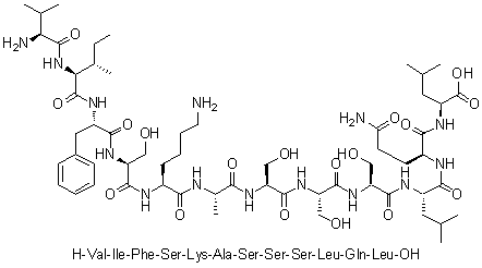 CAS 登录号：359004-04-9, L-缬氨酰-L-异亮氨酰-L-苯丙氨酰-L-丝氨酰-L-赖氨酰-L-丙氨酰-L-丝氨酰-L-丝氨酰-L-丝氨酰-L-亮氨酰-L-谷氨酰胺酰-L-亮氨酸