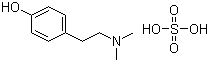 CAS # 3595-05-9, Hordenine sulfate (salt), 4-[2-(Dimethylamino)ethyl]-phenol sulfate (salt)