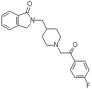 CAS 登录号：359625-79-9, 2-[[1-[2-(4-氟苯基)-2-氧代乙基]-4-哌啶基]甲基]-2,3-二氢-1H-异吲哚-1-酮