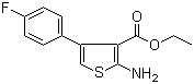 structure of CAS# 35978-33-7, Ethyl 2-amino-4-(4-fluorophenyl)thiophene-3-carboxylate