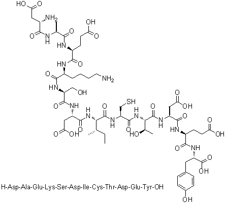 CAS 登录号：361366-26-9, L-alpha-天冬氨酰-L-丙氨酰-L-alpha-谷氨酰-L-赖氨酰-L-丝氨酰-L-alpha-天冬氨酰-L-异亮氨酰-L-半胱氨酰-L-苏氨酰-L-alpha-天冬氨酰-L-alpha-谷氨酰-L-酪氨酸
