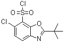 structure of CAS# 361392-60-1, 2-叔丁基-6-氯苯并恶唑-7-磺酰氯