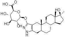 CAS # 361432-41-9, (5alpha,17beta)-17-Hydroxy-17-methyl-2'H-androst-2-eno[3,2-c]pyrazol-5'-yl beta-D-glucopyranosiduronic acid