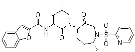 CAS # 362505-84-8, Relacatib, N-[(1S)-1-[[[(4S,7R)-Hexahydro-7-methyl-3-oxo-1-(2-pyridinylsulfonyl)-1H-azepin-4-yl]amino]carbonyl]-3-methylbutyl]-2-benzofurancarboxamide, SB 462795
