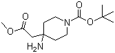 structure of CAS# 362703-57-9, 4-氨基-1-叔丁氧羰基-4-哌啶基乙酸甲酯