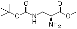structure of CAS# 363191-25-7, D-3-N-Boc-2,3-二氨基丙酸甲酯