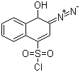 structure of CAS# 36451-09-9, 2-Diazo-1-naphthol-4-sulfonyl chloride