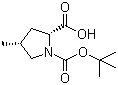 structure of CAS# 364750-81-2, (2S,4S)-N-Boc-4-甲基吡咯烷-2-甲酸