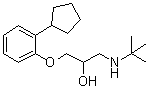 CAS # 36507-48-9, (±)-Penbutolol, 1-(2-Cyclopentylphenoxy)-3-[(1,1-dimethylethyl)amino]-2-propanol