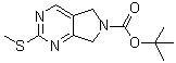 structure of CAS# 365996-86-7, 5,7-Dihydro-2-(methylthio)-6H-pyrrolo[3,4-d]pyrimidine-6-carboxylic acid 1,1-dimethylethyl ester