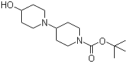 structure of CAS# 367500-88-7, 4-羟基-1,4'-联哌啶-1'-羧酸叔丁酯