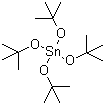 CAS # 36809-75-3 (151861-56-2), Tetra(tert-butoxo)tin, Tetra-tert-butoxystannane, Tetrakis(1,1-dimethylethoxy)stannane, Tetrakis(tert-butoxy)stannane, Tin tetra(tert-butoxide), Tin(4+) tert-butoxide, Tin(IV) tert-butoxide