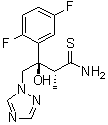 structure of CAS# 368421-58-3, (2R,3R)-3-(2,5-二氟苯基)-3-羟基-2-甲基-4-(1H-1,2,4-三唑-1-基)硫代丁酰胺