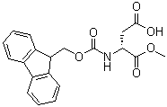 structure of CAS# 368443-82-7, N-[芴甲氧羰基]-D-天冬氨酸甲酯
