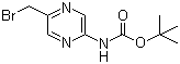 structure of CAS# 369638-69-7, (5-溴乙基吡嗪-2-基)氨基甲酸叔丁酯