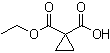 structure of CAS# 3697-66-3, 1,1-环丙烷二甲酸单乙酯