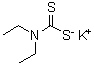 CAS 登录号：3699-30-7, N,N-二乙基二硫代氨基甲酸钾