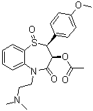 CAS 登录号：370094-12-5, (2S,3S)-3-(乙酰氧基)-5-[2-(二甲基氨基)乙基]-2,3-二氢-2-(4-甲氧基苯基)-1,5-苯并硫氮杂卓-4(5H)-酮 1-氧化物