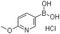 structure of CAS# 370864-57-6, 2-Methoxy-5-pyridineboronic acid hydrochloride